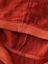 cheap Shirts-Women&#039;s Shirt Cotton Linen Shirts Button Up Blouse Solid Color Basic Casual Long Sleeve Hooded Regular Tops Daily Buttons White Red Blue Beige Summer