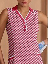 abordables Ropa de golf femenina-Mujer vestido de golf Rosado morado Sin Mangas Vestidos Ropa de golf para damas Ropa Trajes Ropa Ropa