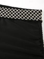 abordables Bas de bikini-Femme Maillots de Bain Caleçon extensible Maillot de bain Patchwork Taille haute Vacances Tenues de plage Couleur unie Sans Manches Maillots de bain