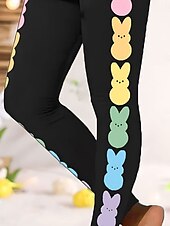 cheap Easter Bottoms-Women&#039;s Leggings Trousers Fashion Streetwear Full Length High WaistPantsEaster Animal Printing Thermal Warm Breathable Soft Micro-elastic Outdoor Daily Black Spring Fall Regular Fit