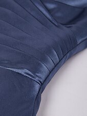 economico Lunghezza del pavimento-Abito A-Line Abito per Madre della Sposa Elegante Collo a V Lunghezza Te Charmeuse Senza Maniche con Ruches