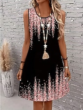 cheap Art&amp;Design Dress-Women&#039;s Mini Dress Casual Dress Petite Dress Sundress Summer Dress Casual Vacation Daily Holiday Regular Fit Ombre Sleeveless Crew Neck Pink Summer