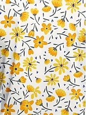 billige Blomster t-skjorte-Dame T skjorte Sommertopper Blomstret Grafisk Klassisk Fritid Kortermet Crew-hals Crop Tops Daglig Helg Trykt mønster Regnbue Sommer Vår Høst