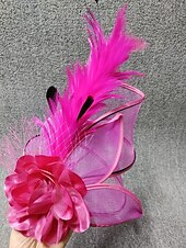 cheap Fascinators-Fascinators Feathers Net Veil Hat Wedding Horse Race With Feather Cap Headpiece Headwear