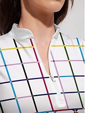 abordables Vêtements de golf pour femmes-Femme robe de golf Blanche Sans Manches Vêtements de golf pour femmes, tenues, vêtements