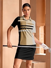 preiswerte Polos und Quarterzips-Damen poloshirt Khaki Kurzarm Shirt Damen-Golfkleidung, Kleidung, Outfits, Kleidung