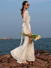 economico abiti da sposa casual-Abiti da sposa Ball Gown scollo a cuore maniche lunghe lunghezza pavimento in satin abiti da sposa con pieghe arricciate