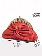 economico Clutch e borsette da sera-pochette da sera in similpelle da donna – borsa con nodo vintage decorato con strass per matrimoni, feste ed eventi formali colore argento nero bianco