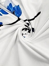 olcso Női pántos felsők és atléták-Női top camisole virágos stílusos hétköznapi ujjatlan V nyakú normál fazonú napi nyomott fehér nyár