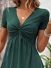 ieftine Rochie simplă-Rochie mini pentru femei Rochie corset Rochie tip T-shirt Rochie tip Tee Rochie casual Vacanță Casual Zilnică Ajustare regulată Grafic Mâneci scurte Gât în V Negru Roșu Albastru Fuchsia Vară