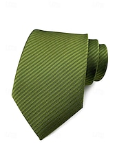 cheap Men&#039;s Ties &amp; Bow Ties-Men&#039;s striped satin tie, a variety of colors to meet different matching needs, suitable for business, wedding and formal events elegant and fashionable tie