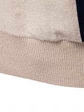 cheap Men&#039;s Elite Polo-Men&#039;s Polo Knit Polo Sweater Formal Work Turndown Short Sleeve Striped Vertical Stripes Stripe-Trim Stripe Spring Beige Polo