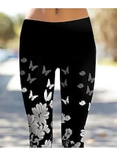 女性のレギンス トラウザーズ ビンテージファッション カジュアル フルレングス ハイウエスト フローラル グラフィックプリント サーマル 暖かい 弾力性のある 通気性のある ソフト マイクロエラスティック バケーション カジュアル デイリー ブラック ホワイト ピンク ブルー レギュラーフィット お買い得  花柄-女性のレギンス トラウザーズ ビンテージファッション カジュアル フルレングス ハイウエスト フローラル グラフィックプリント サーマル 暖かい 弾力性のある 通気性のある ソフト マイクロエラスティック バケーション カジュアル デイリー ブラック ホワイト ピンク ブルー レギュラーフィット