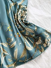 cheap Women&#039;s Robes-Women&#039;s Pajamas Luxury Home Green cherry Summer Spring