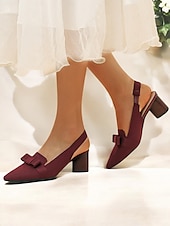 olcso Block Heels-slingback sarok masnival, flyknit hálós felsőrésszel és blokksarkúval elegáns irodai viselethez és esti rendezvényekhez