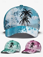 billige Herrehatter-baseballcaps for tropisk palmetre – sommerinspirert design, justerbar passform, komfortabel og lett, ideell for menn og kvinner, perfekt for stranddager og utendørsaktiviteter
