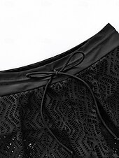 abordables Bas de bikini-Femme Maillots de Bain Caleçon extensible Maillot de bain Maille Taille haute Vacances Tenues de plage Couleur unie Sans Manches Maillots de bain