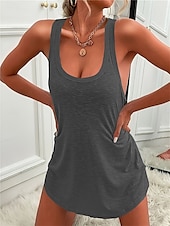 cheap Plain Dress-Women&#039;s Mini Dress T Shirt Dress Tee Dress Shift Dress Slip Dress Casual Vacation Casual Daily Regular Fit Graphic Sleeveless U Neck Magenta Black White Yellow Summer