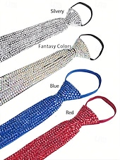abordables Cravates et nœuds papillon pour hommes-cravate style diamant en strass pour hommes et femmes – détail étincelant en faux diamant pour événements officiels, fêtes et occasions spéciales
