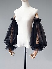 baratos Luvas de Casamento-Renda Até o Cotovelo Luva Elegante / Estilo Clássico Com Cor Pura Luvas de Festa / Casamento