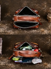 tanie Torby i torebki-torebka ze skóry vintage z nadrukiem słonecznika i motyla – stylowa torebka typu crossbody dla kobiet, idealna na co dzień i na wyjścia na zewnątrz czerwony brązowy zielony