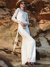 economico abiti da sposa casual-Abiti da sposa Ball Gown scollo a cuore maniche lunghe lunghezza pavimento in satin abiti da sposa con pieghe arricciate