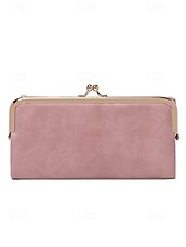 cheap Wallets-Women&#039;s Faux Leather Clip Bag Wallet Phone Case - Card Holder, ID Window, Zipper Closure - Versatile Design for Women - Perfect for Daily Use and Travel Black Pink Red