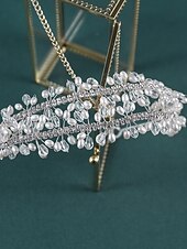billige Bryllupshodeplagg-pannebånd Legering Bryllup Elegant Årgang Med Rhinsten Hodeplagg Hodeplagg
