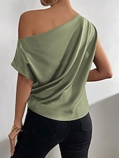 cheap Tank Tops &amp; Camis-Women&#039;s Camisole Tank Top Solid Color Casual Sleeveless Crew Neck Regular Tops Daily Print Grass Green Green Beige Summer Spring