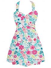 abordables Robes de bain-Femme Maillots de Bain Tankini Maillot de bain Actif Le style mignon Fleur Sans Manches Maillots de bain