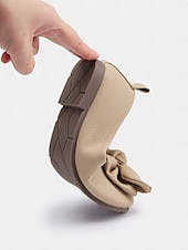 baratos Sapatilhas de mulher-sapatos descalços com laço feminino – sapatos largos e macios, sapatilhas de balé casuais e confortáveis para uso diário
