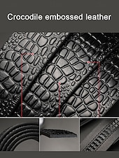 cheap Men&#039;s Belts-Men&#039;s Genuine Leather Crocodile Pattern Belt – Automatic Buckle, Luxury Business &amp; Casual Dress Belt, Adjustable for Work, Weddings &amp; Formal Events
