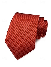 cheap Men&#039;s Ties &amp; Bow Ties-Men&#039;s striped satin tie, a variety of colors to meet different matching needs, suitable for business, wedding and formal events elegant and fashionable tie