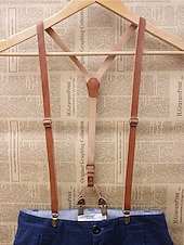 billige Slips og sløyfe for menn-selesett for menn – justerbare y-rygg seler med klips – elegant mote for bryllup, formelle begivenheter og daglig bruk