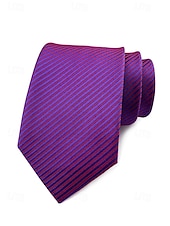 cheap Men&#039;s Ties &amp; Bow Ties-Men&#039;s striped satin tie, a variety of colors to meet different matching needs, suitable for business, wedding and formal events elegant and fashionable tie