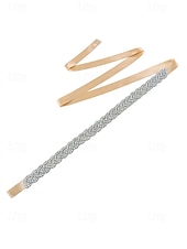 cheap Women&#039;s Belt-Crystal Rhinestone Bridal Waistband – Elegant Wedding Dress Belt for Women – Perfect for Bridal Gowns, Weddings and Special Occasions