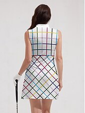 abordables Vêtements de golf pour femmes-Femme robe de golf Blanche Sans Manches Vêtements de golf pour femmes, tenues, vêtements