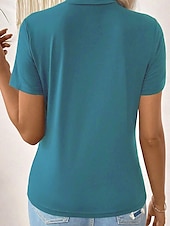 ieftine tricouri-Pentru femei Tricou Simplu Modă Modern Casual Manșon scurt Stil Nautic Topuri obișnuite Zilnic Sfârșit de săptămână Peteci Negru Roz Îmbujorat Albastru piscină Mov Maro Vară