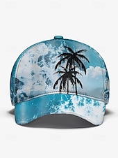 billige Herrehatter-baseballcaps for tropisk palmetre – sommerinspirert design, justerbar passform, komfortabel og lett, ideell for menn og kvinner, perfekt for stranddager og utendørsaktiviteter