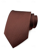 cheap Men&#039;s Ties &amp; Bow Ties-Men&#039;s striped satin tie, a variety of colors to meet different matching needs, suitable for business, wedding and formal events elegant and fashionable tie