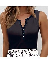 preiswerte Blumenkleider-Damen Mini Kleid Freizeitkleid Elegant Bohemia Urlaub Urlaub Täglich Ferien Regelmäßige Passform Blumen Grafik Bohemian ärmellos V-Ausschnitt Dunkelblau Sommer