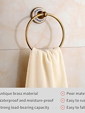 Недорогие Держатели для полотенец-держатель для полотенец из матовой латуни, старинная вешалка из латуни, держатель для полотенец для рук, для ванной комнаты, кухонные принадлежности, настенный, дизайн из фарфора