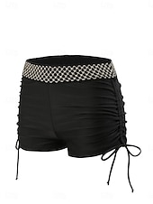 abordables Bas de bikini-Femme Maillots de Bain Caleçon extensible Maillot de bain Patchwork Taille haute Vacances Tenues de plage Couleur unie Sans Manches Maillots de bain