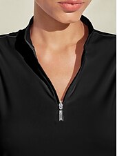 billiga Kvinnors golfkläder-Dam golfklänning Svart Långärmad Golfkläder för damer Kläder Outfits Bär kläder