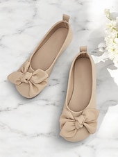 baratos Sapatilhas de mulher-sapatos descalços com laço feminino – sapatos largos e macios, sapatilhas de balé casuais e confortáveis para uso diário