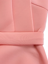 preiswerte Kentucky Kleid-Kentucky Derby Damen Midi Kleid A-Linie Kleid Fit And Flare Kleid Elegant Formal Party Hochzeitsgast Verlobung Reguläre Passform Grafisch Ärmellos Eine Schulter Weiß Pink Rot Fuchsia