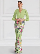 billige Kjole med skjæring-A-Linje kveldsdrakt elegant kjole formell bryllup gulvlengde lang erme en skulder sateng med sløyfer splitt broderi