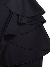 preiswerte Kentucky Kleid-Kentucky Derby Damen Midi Kleid Bodycon Kleid Puffärmel Kleid Elegant Formal Cocktail Formal Party Hochzeitsgast Reguläre Passform Grafisch Kurzarm V-Ausschnitt Schwarz Weiß Gelb Rot Sommer