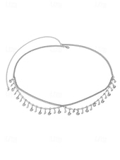 cheap Women&#039;s Belt-Gold Star Belly Chain with Crystal Detailing – Adjustable Waist Jewelry for Women, Boho Chic Style, Perfect for Beachwear, Festivals and Parties