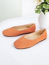 ieftine Pantofi Joși de Damă-pantofi cu slip-on clasici pentru femei din piele intoarsa artificiala pentru uzura de zi cu zi, birou si calatorii